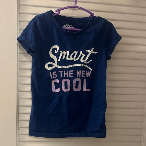 OshKosh B'gosh Navy T-Shirt - Smart Is The New Cool - Picture 1 of 3